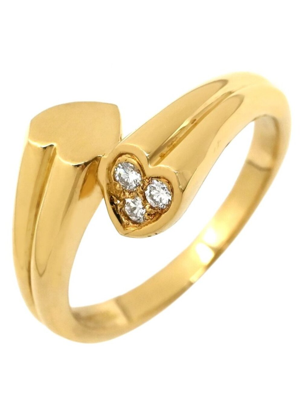 Dior Ring Diamond Design Yellow Gold 18k Heart